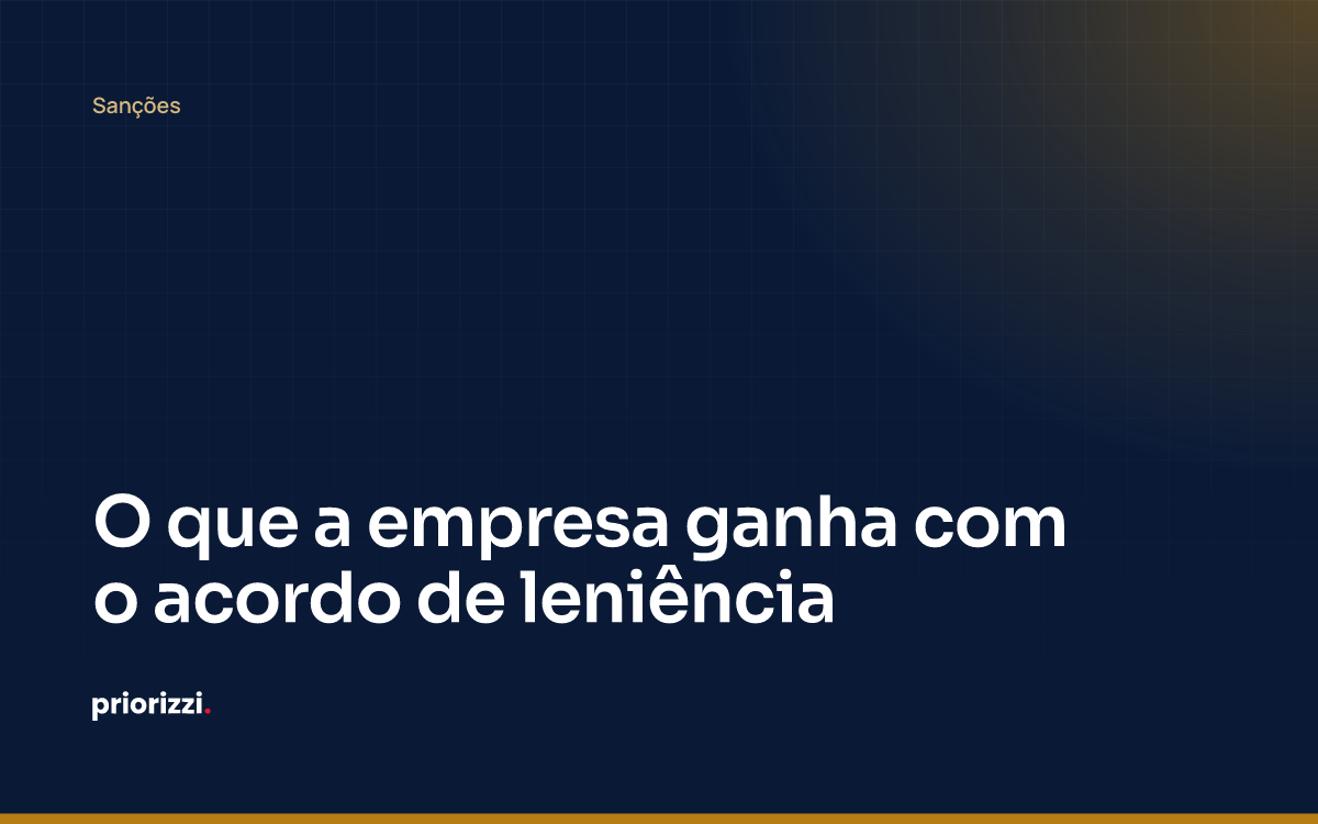 O que a empresa ganha com o acordo de leniência