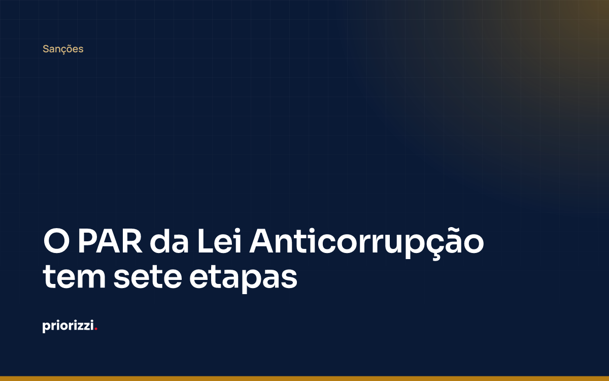 O PAR da Lei Anticorrupção tem sete etapas